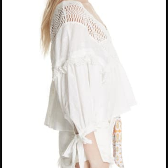 Free People Drive You Mad Blouse Ivory NWT - Picture 8 of 16